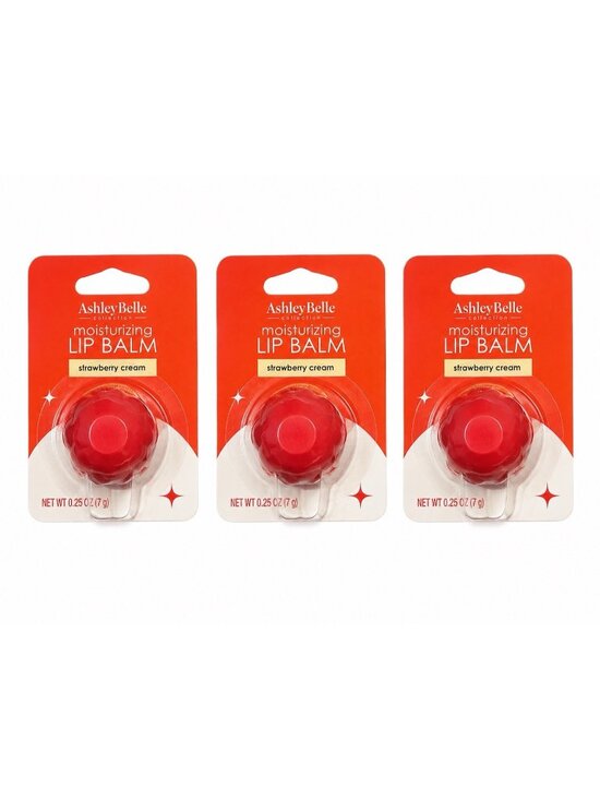 Ashley Belle Collection Other - Ashley Belle Collection Moisturizing Lip Balm Strawberry Cream 3 Piece Set